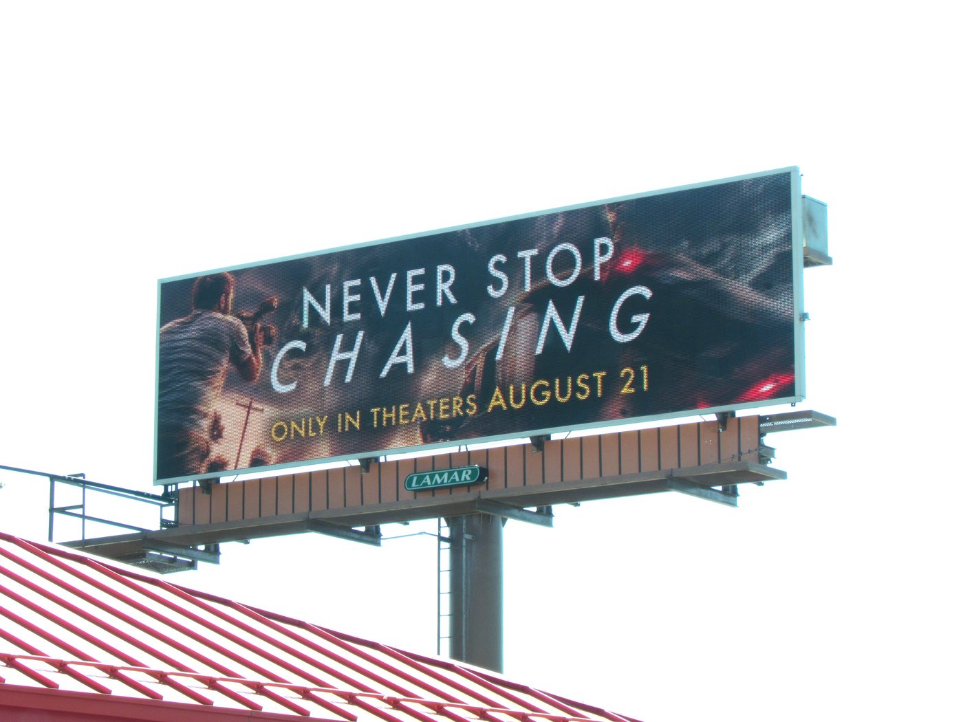 Never Stop Chasing digital bulletin, Panel 2816, campaign photography
