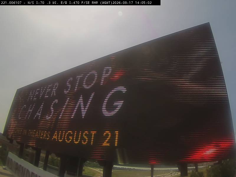Never Stop Chasing digital bulletin, Panel 6107, in rotation August 17
