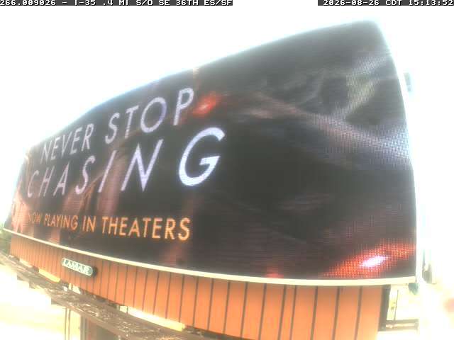 Never Stop Chasing digital bulletin, Panel 9026, Now Playing creative
