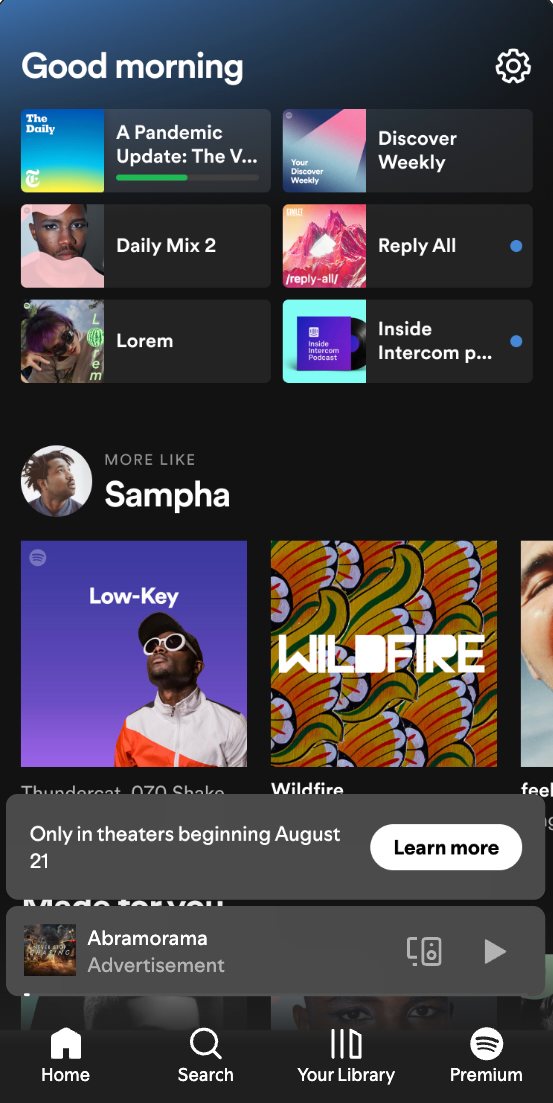Spotify mobile browsing