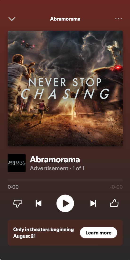 Spotify mobile expanded