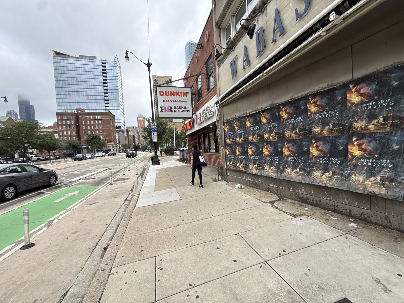 Never Stop Chasing wild posting at 1233 S Wabash Ave, South Loop, Chicago
