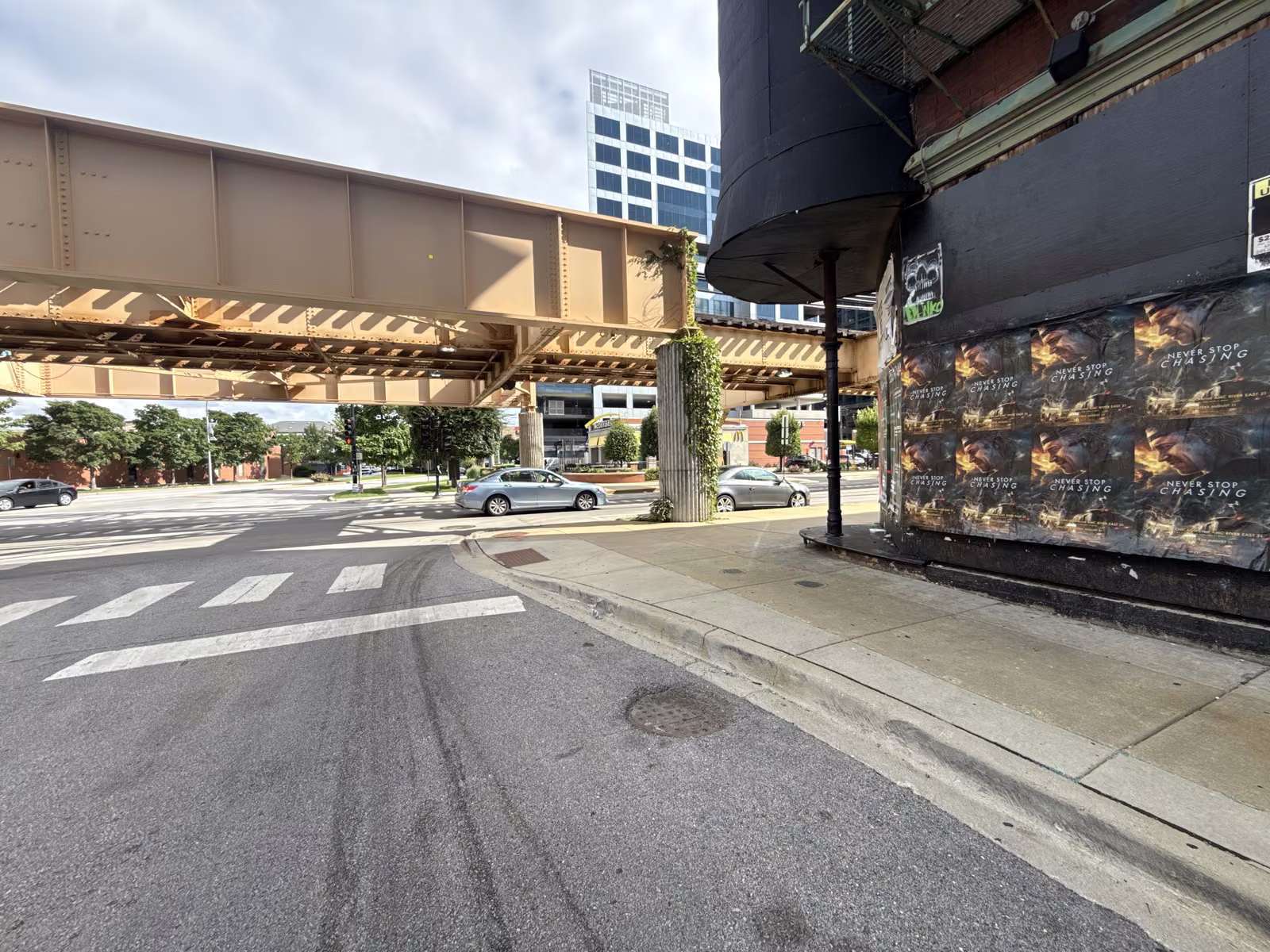 Never Stop Chasing wild posting at 1380 W Lake St - Location 1, West Loop, Chicago