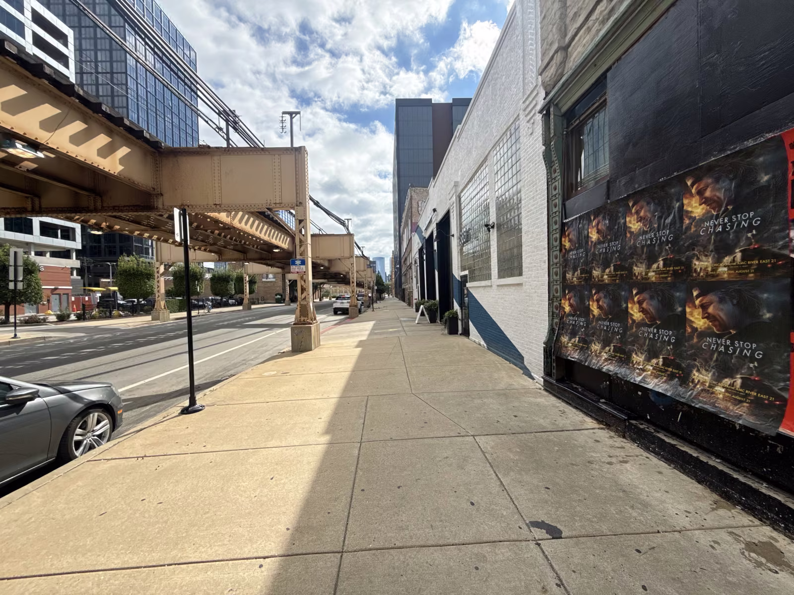 Never Stop Chasing wild posting at 1380 W Lake St - Location 2, West Loop, Chicago