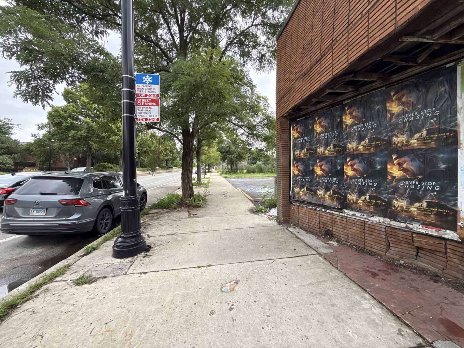 Never Stop Chasing wild posting at 1560 W Roosevelt Rd, Near West Side, Chicago