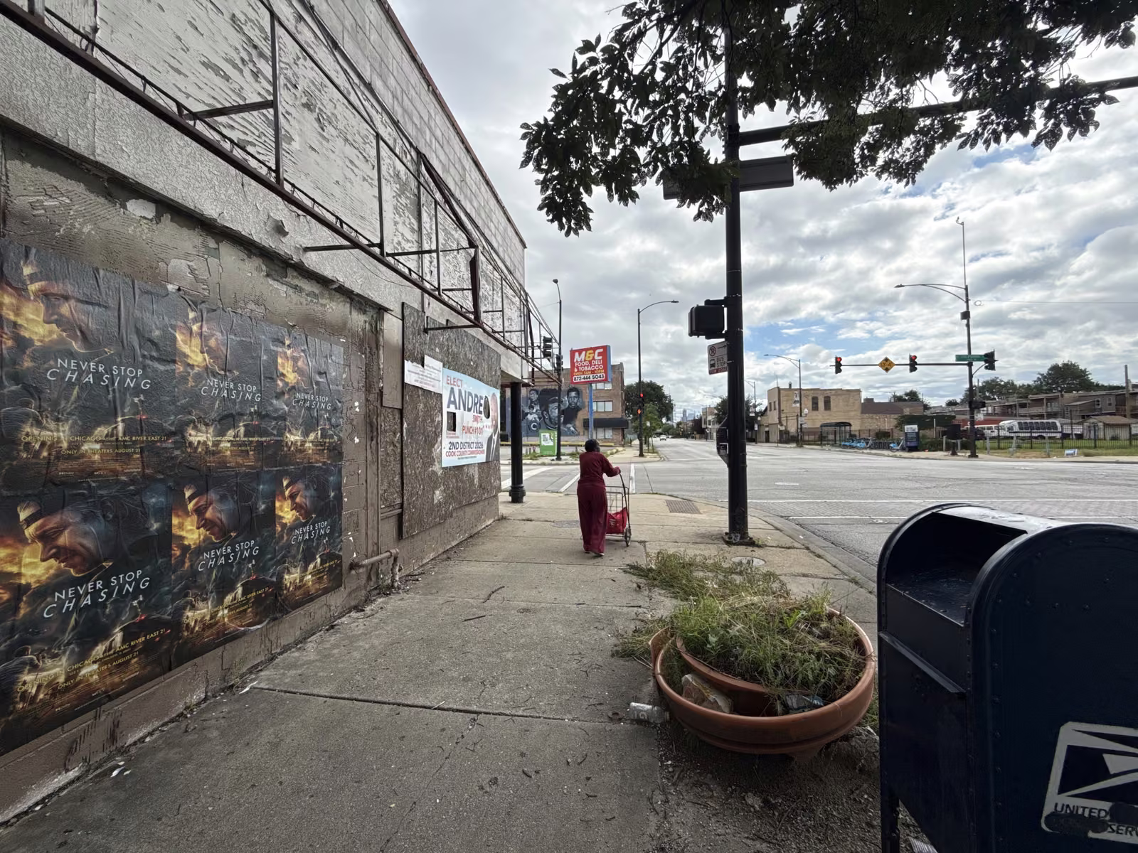 Never Stop Chasing wild posting at 2748 W Madison St - Location 2, East Garfield Park, Chicago