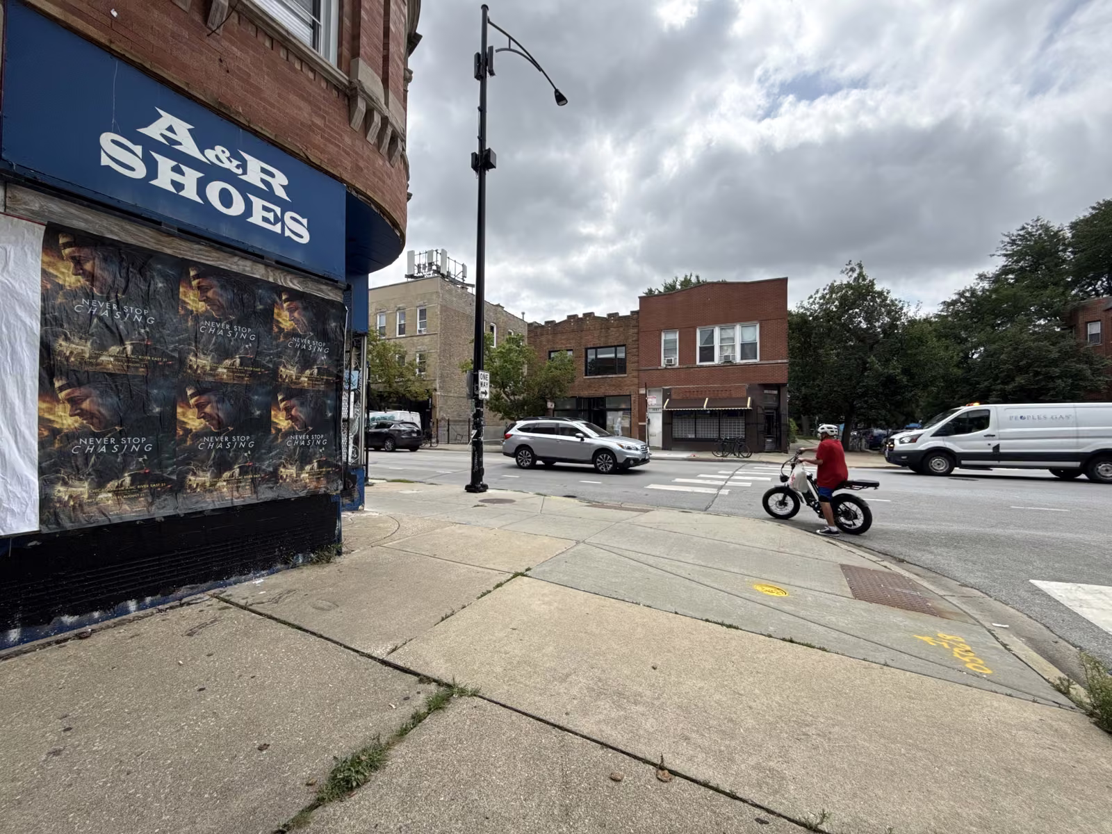 Never Stop Chasing wild posting at 3281 W Armitage Ave, Logan Square, Chicago