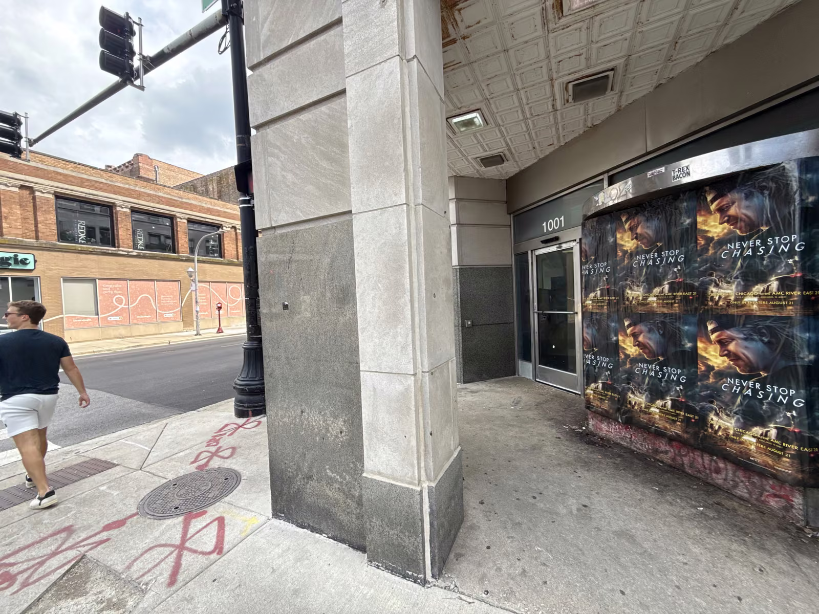 Never Stop Chasing wild posting at 964 W Belmont Ave, Lakeview, Chicago