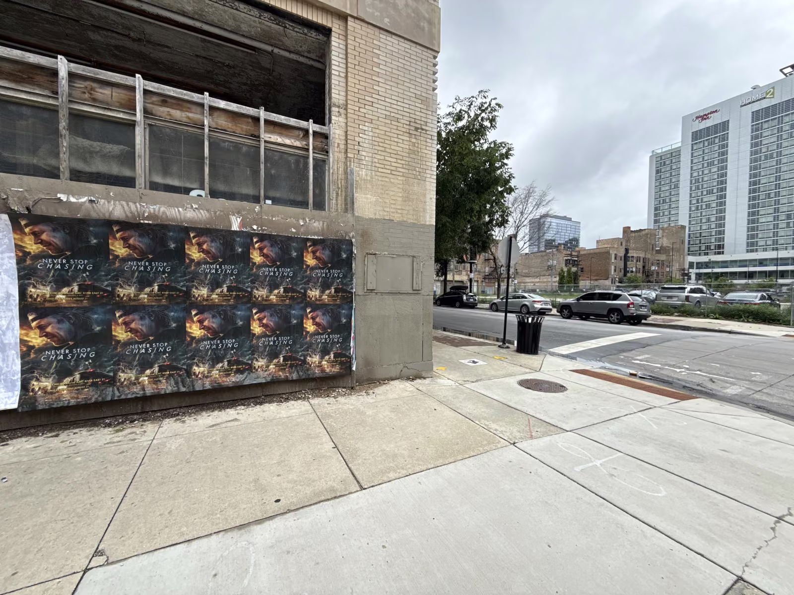 Never Stop Chasing wild posting at 132 E 23rd St, Near South Side, Chicago