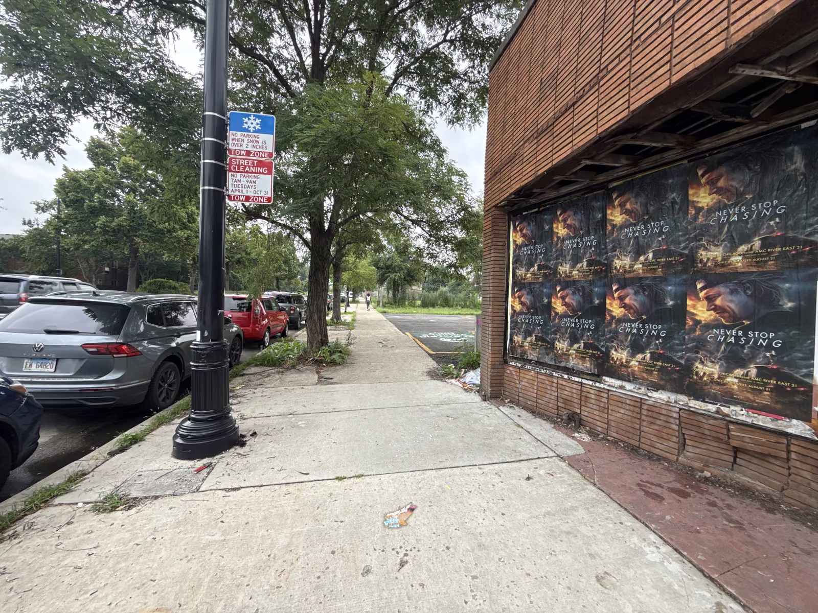 Never Stop Chasing wild posting at 1537 W Roosevelt Rd, Near West Side, Chicago