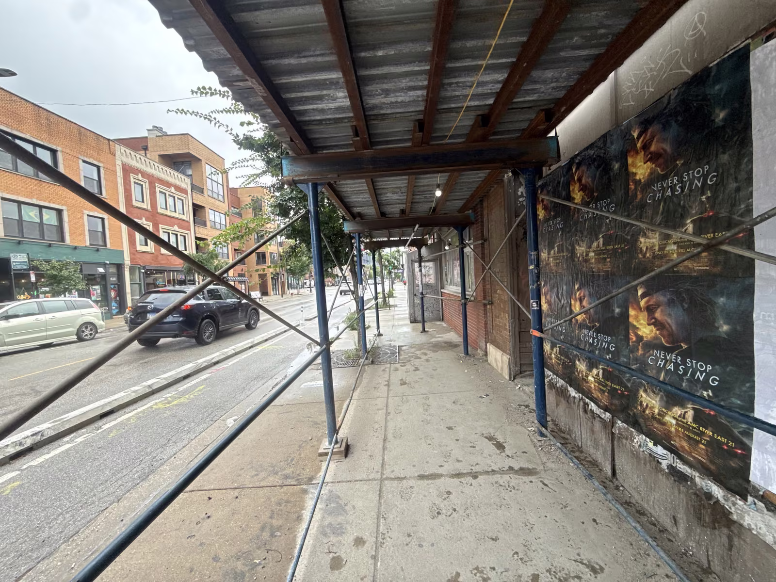 Never Stop Chasing wild posting at 2417 N Milwaukee Ave, Logan Square, Chicago