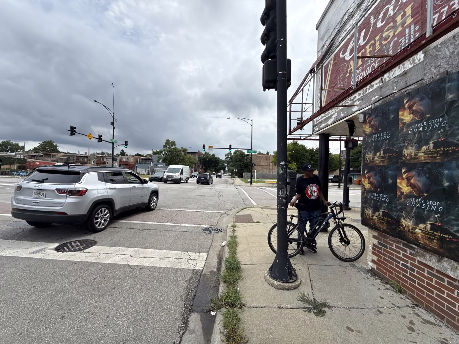 Never Stop Chasing wild posting at 2748 W Madison St, East Garfield Park, Chicago