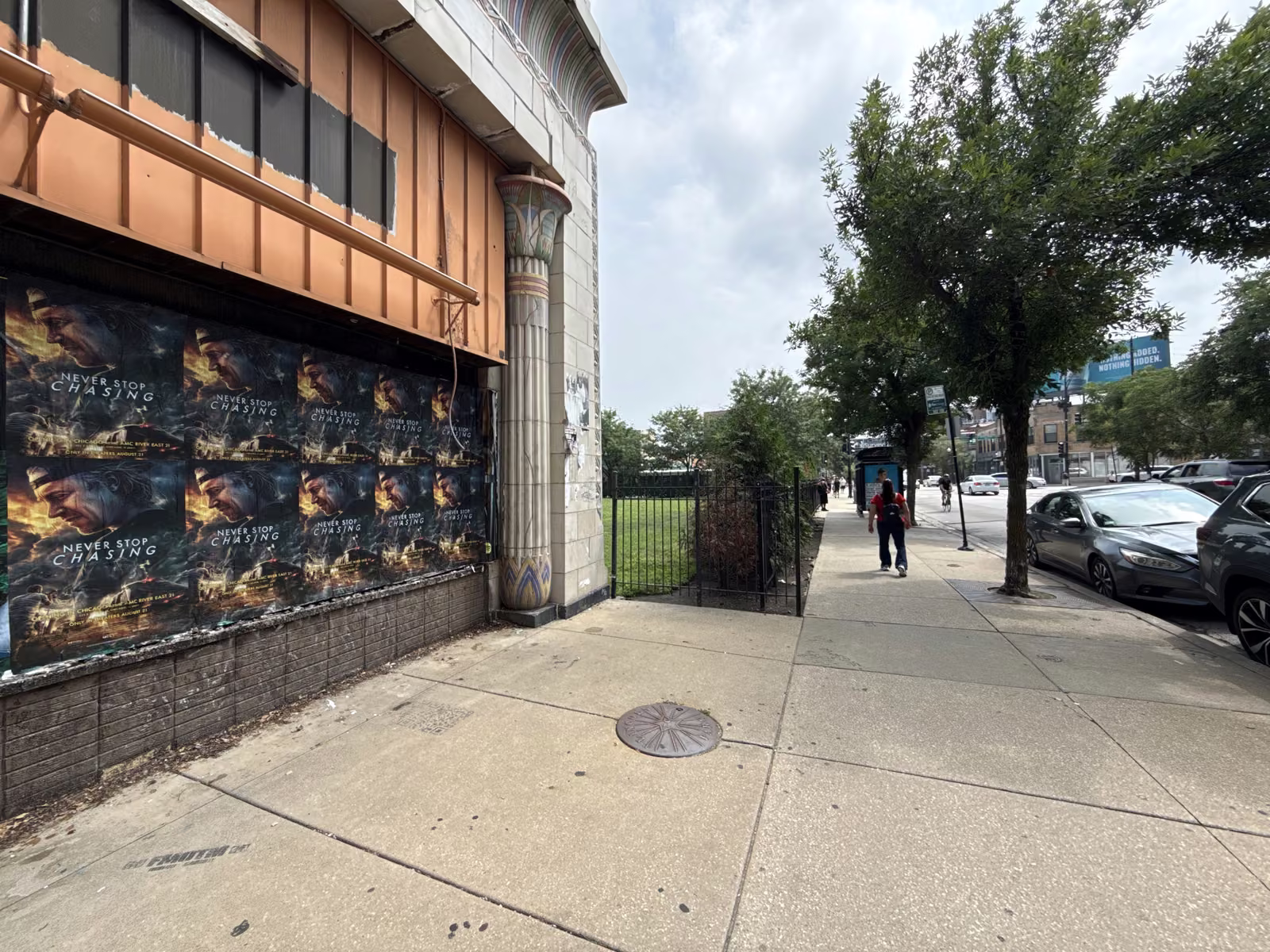 Never Stop Chasing wild posting at 4019 N Sheridan Rd, Uptown, Chicago