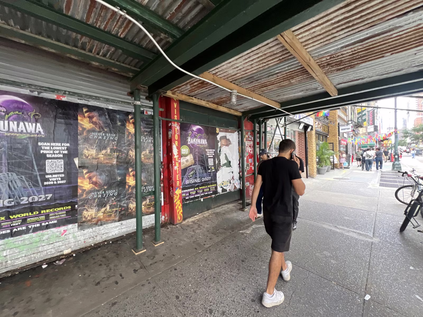Never Stop Chasing wild posting at 271 W 47th St, Times Square, Manhattan