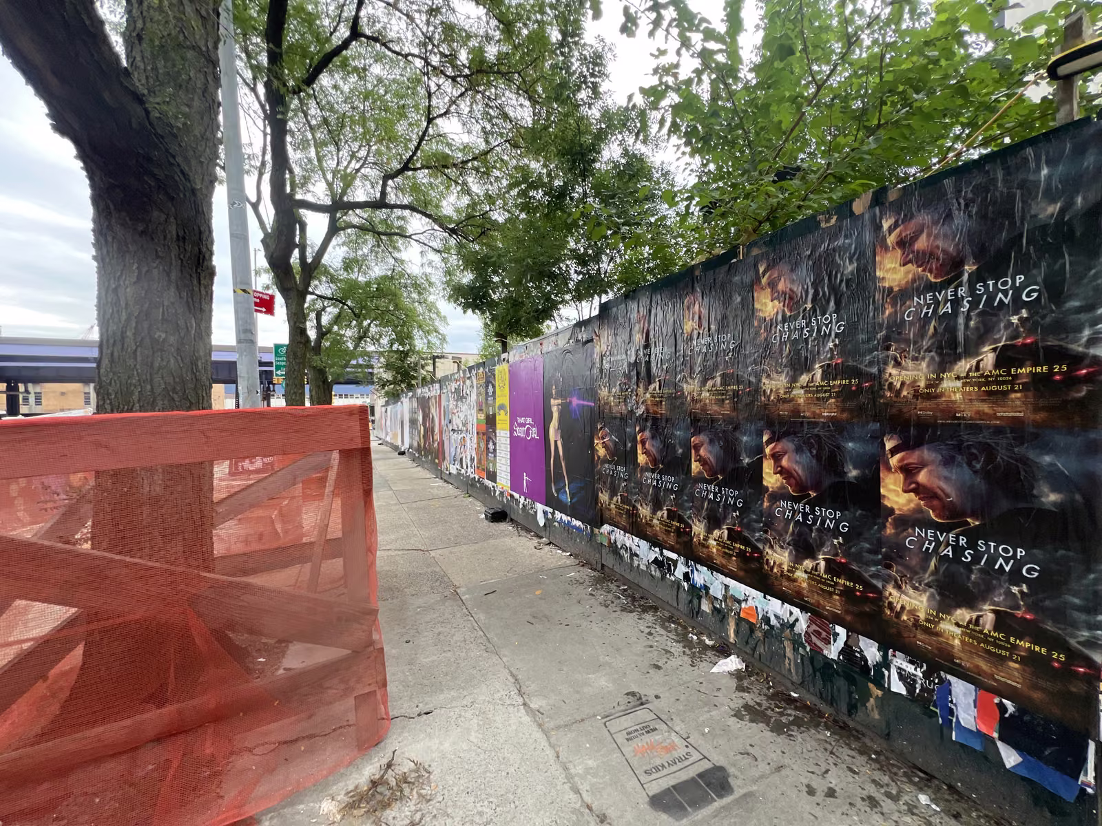 Never Stop Chasing wild posting at 275 Clinton St - Location 2, Two Bridges, Manhattan