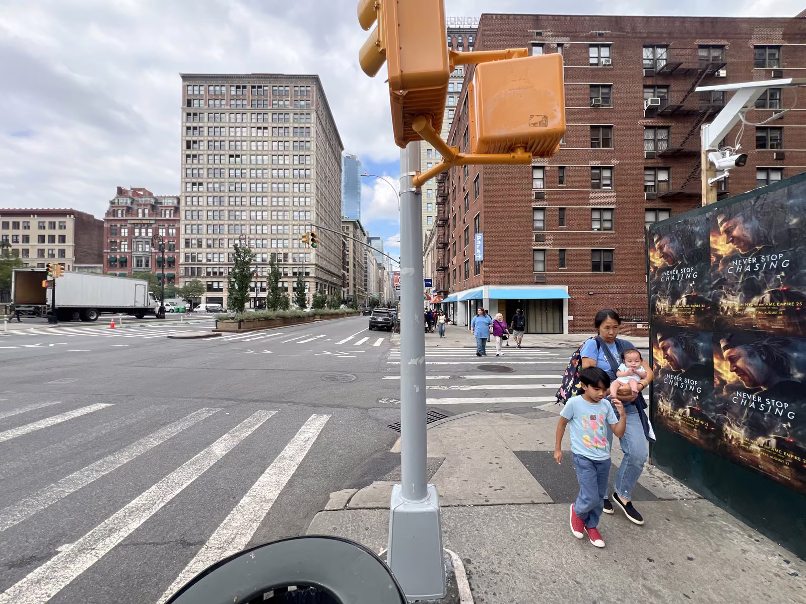 Never Stop Chasing wild posting at 28 E 16th St, Union Square, Manhattan