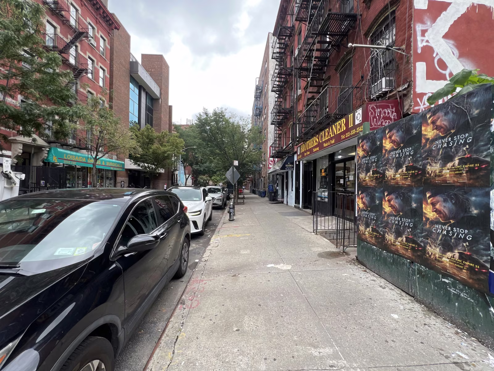 Never Stop Chasing wild posting at 36 Loisaida Ave, East Village, Manhattan