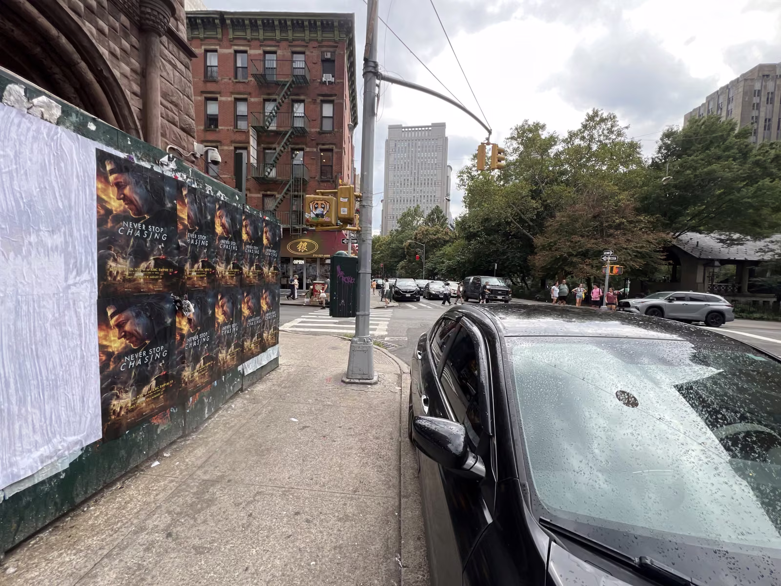 Never Stop Chasing wild posting at 711/2 Mulberry St - Location 2, Chinatown, Manhattan