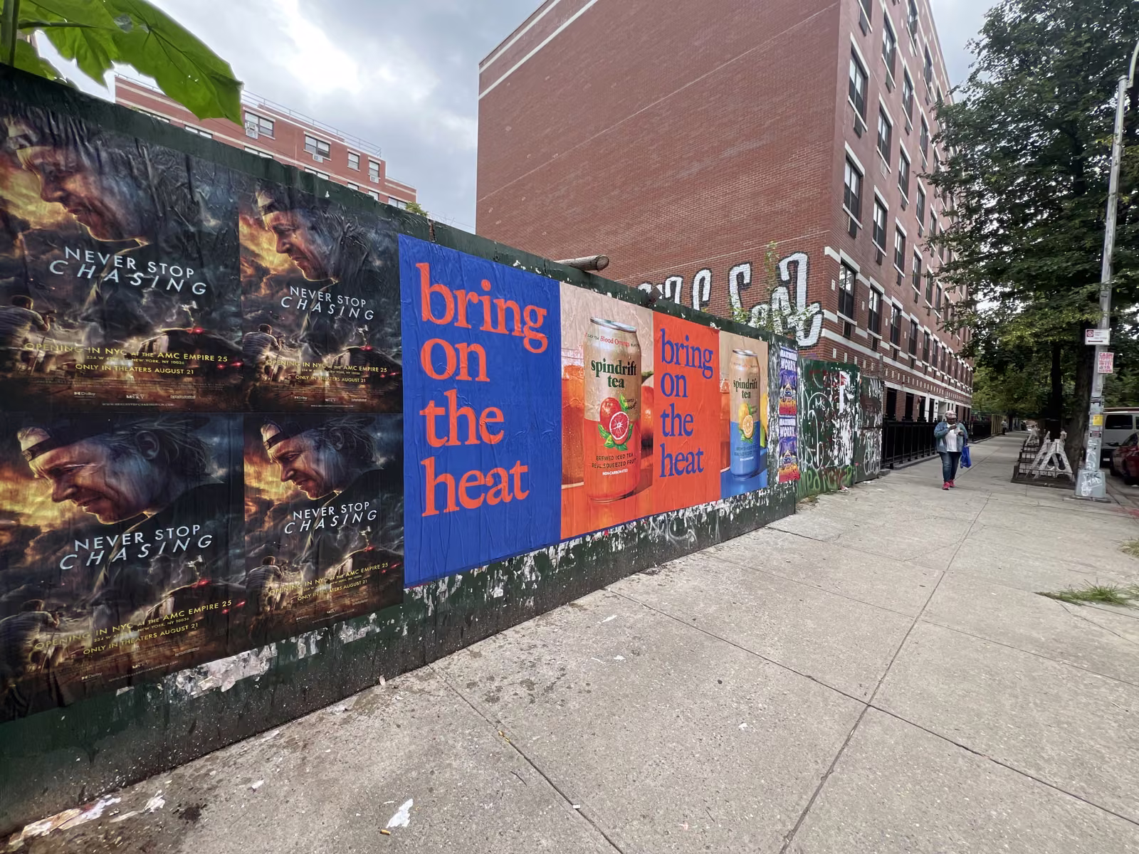 Never Stop Chasing wild posting at 746 E 5th St, East Village, Manhattan