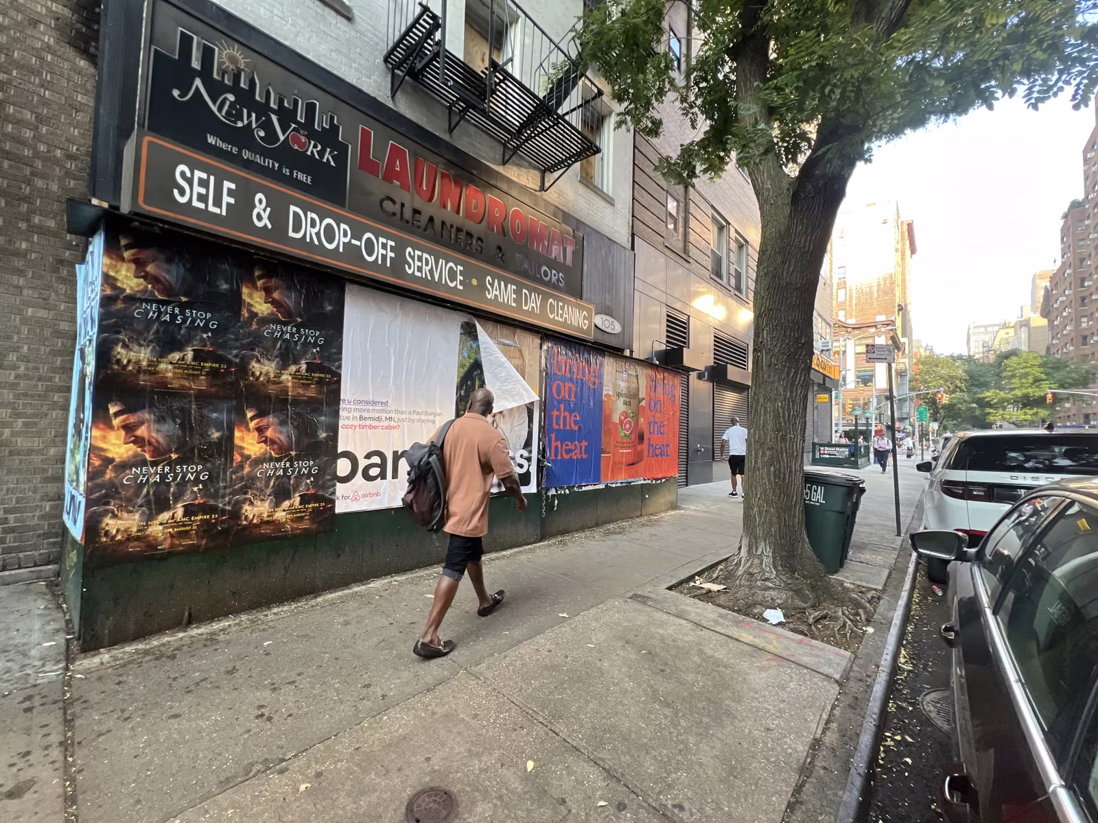 Never Stop Chasing wild posting at 100 W 16th St, Chelsea, Manhattan