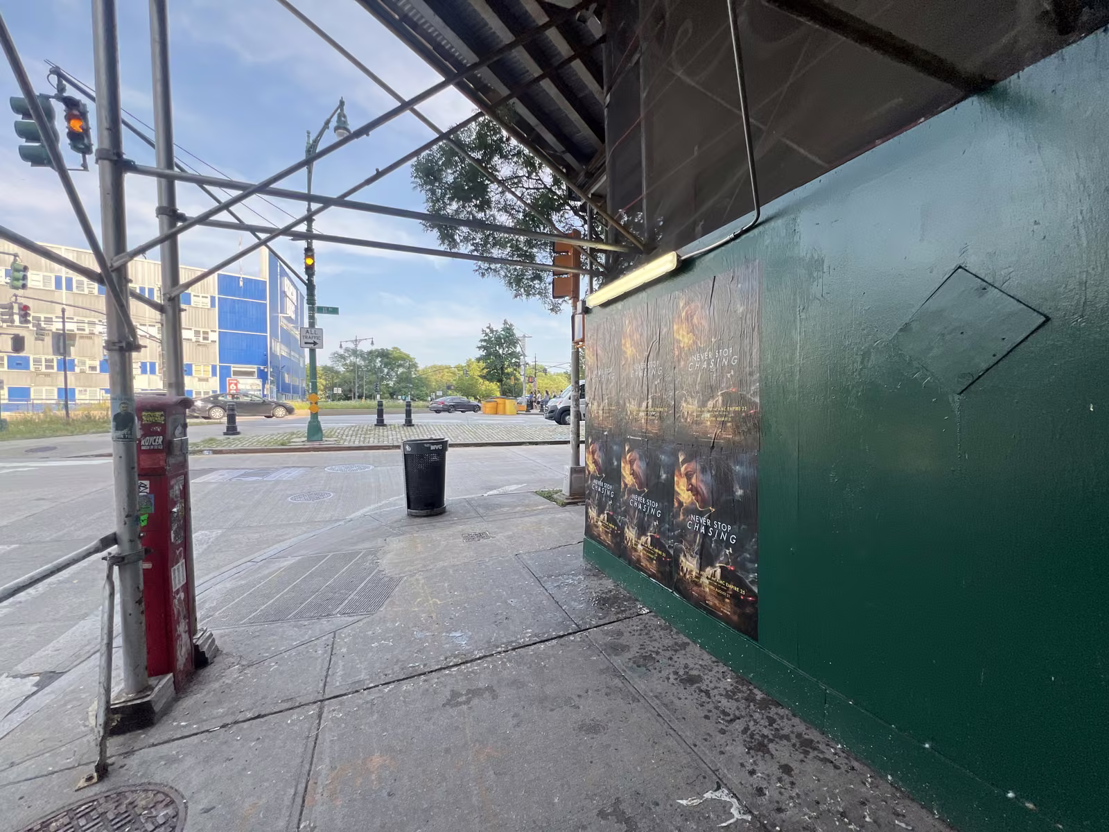 Never Stop Chasing wild posting at 11th Ave & W 23rd St, Chelsea, Manhattan