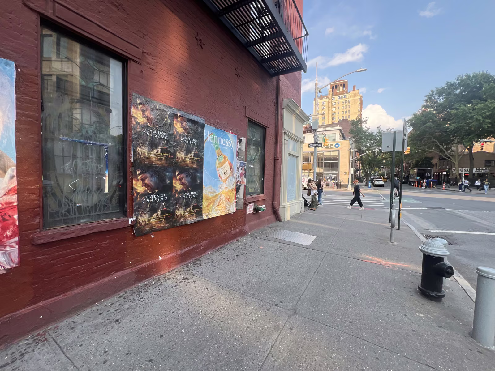 Never Stop Chasing wild posting at 347 6th Ave, West Village, Manhattan