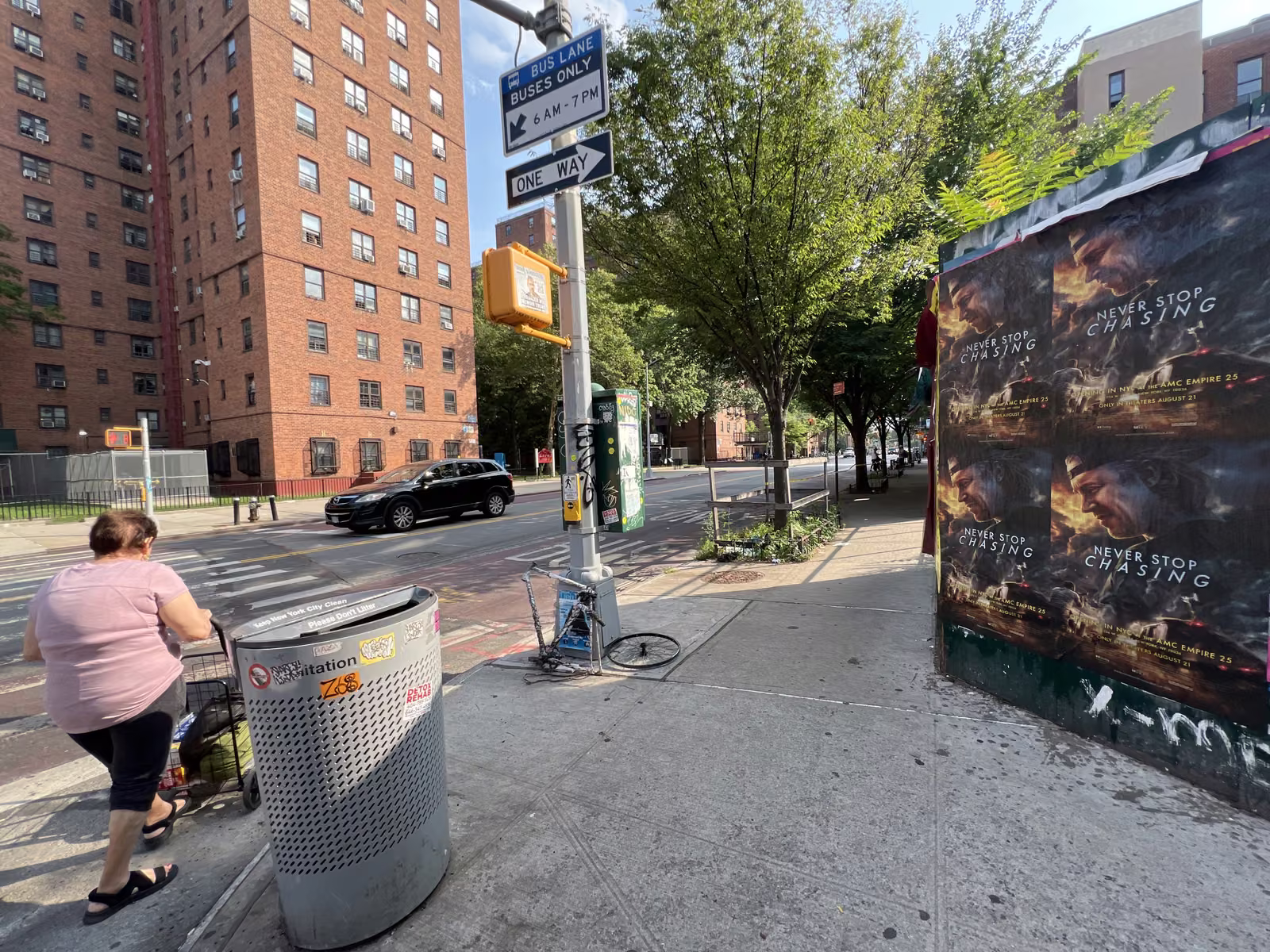 Never Stop Chasing wild posting at 59 Avenue D – Location 2, East Village, Manhattan