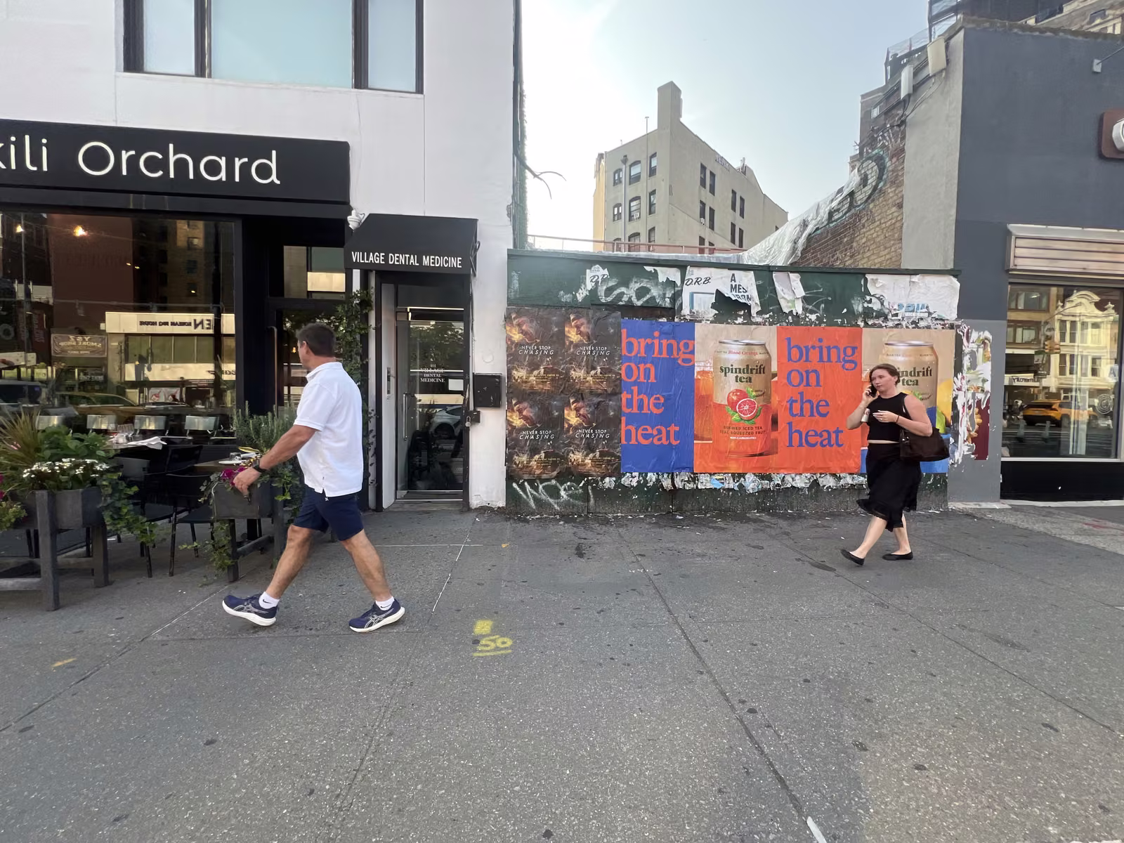 Never Stop Chasing wild posting at W 4th St & 6th Ave, Greenwich Village, Manhattan
